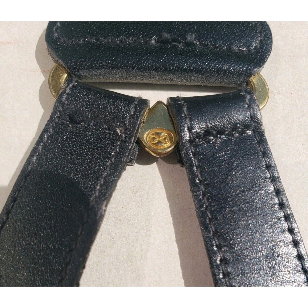 Trafalgar VG authentic black peacock urn feathers silk leather braces suspenders - Picture 8 of 16